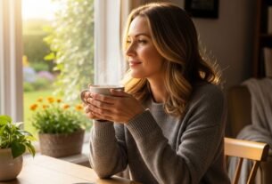 Pessoa em momento de pausa representando frases de agradecimento