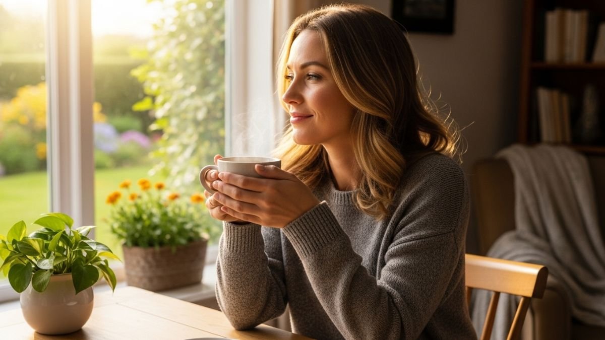 Pessoa em momento de pausa representando frases de agradecimento