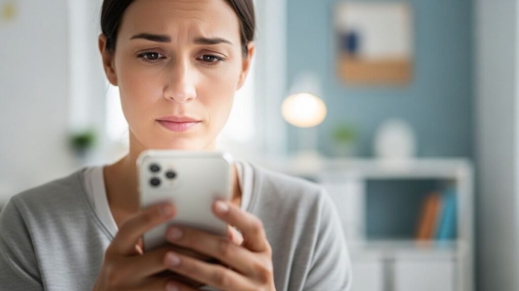 Pessoa pensando sobre dúvidas relacionadas a frases para um status.