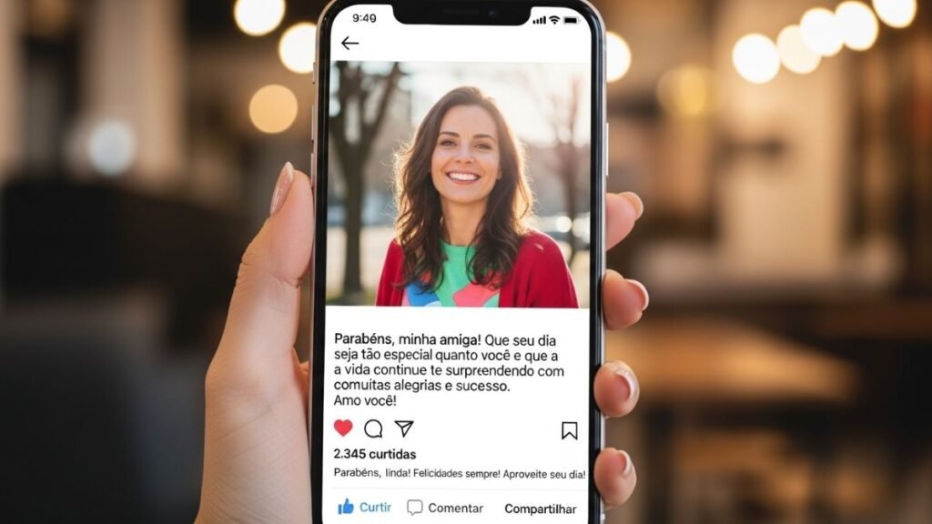 As Melhores Mensagem de Feliz Aniversário para Encantar e Surpreender 4 Post em rede social com mensagem de feliz aniversário e comentários.