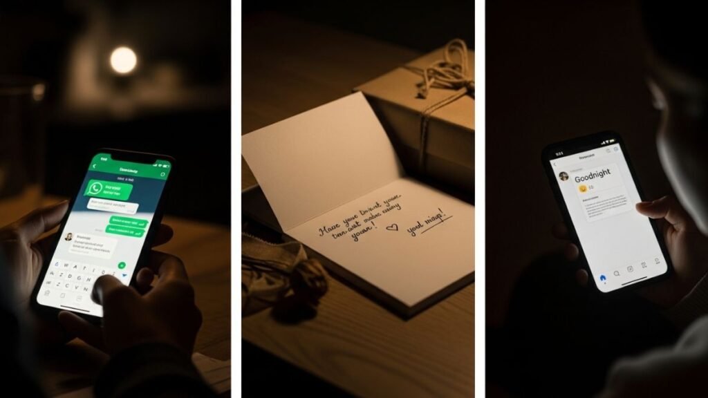 Diferentes formas de enviar mensagem de boa noite.