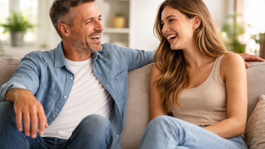 Mensagem para o Dia dos Pais: Frases Emocionantes para Homenagear com Amor 5 Pai e filho sorrindo juntos representando amizade e conexão