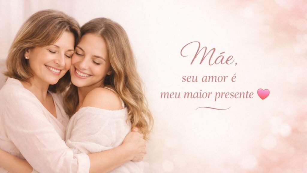 Mensagem para Mãe: Frases Lindas para Emocionar e Demonstrar Amor 2 Imagem com frase mensagem para mãe com fundo delicado